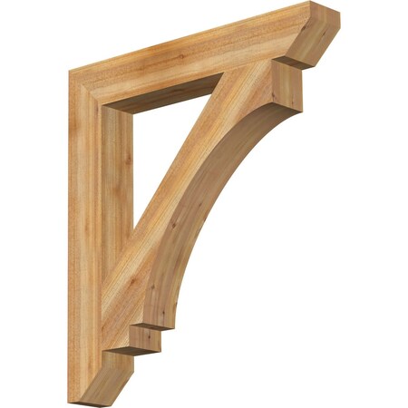 Ekena Millwork Imperial Slat Rough Sawn Bracket, Western Red Cedar, 6"W x 40"D x 44"H BKT06X40X44IMP06RWR